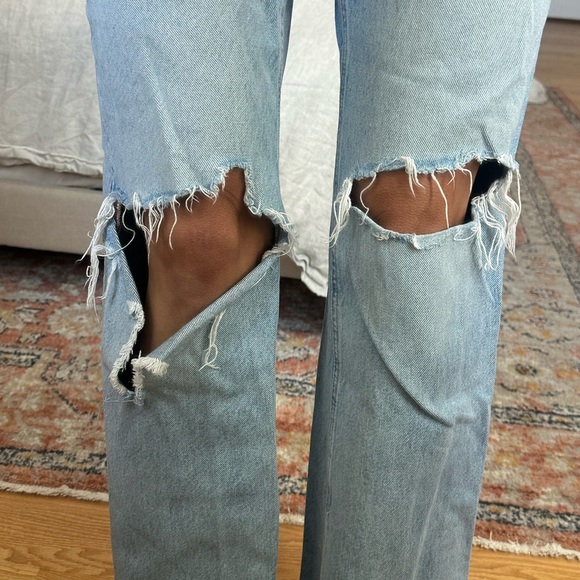 Zara Wide Leg Ripped Jeans - Picture 3 of 3